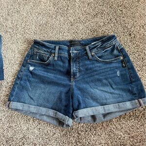 Silver Jeans Women's Dark Blue Boyfriend Jeans